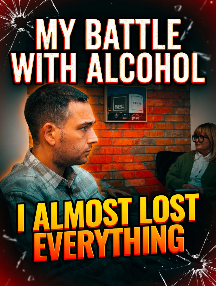 Samuel Dobinson sharing his personal story about battling alcohol and drug addiction