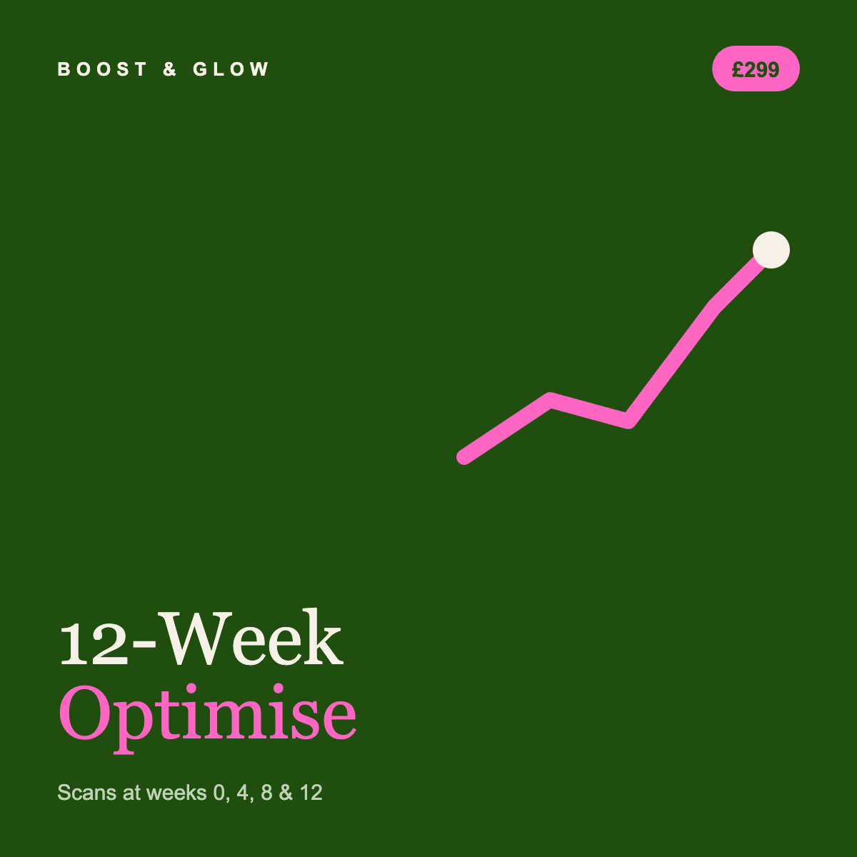 Boost & Glow 12-Week Optimise Programme with body composition scans at weeks 0, 4, 8 and 12, £299