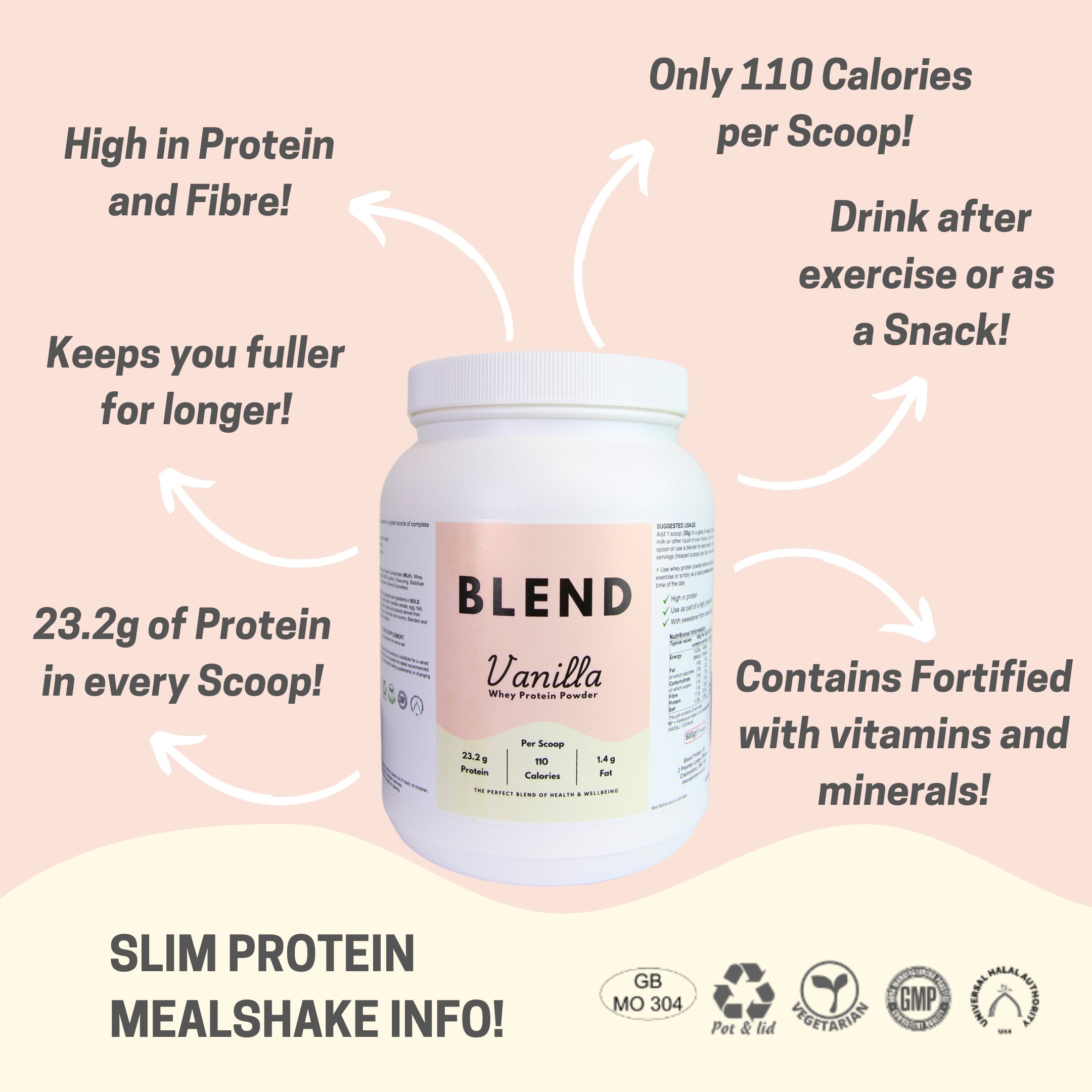 Organic Whey Protein Powder - Vanilla Flavour