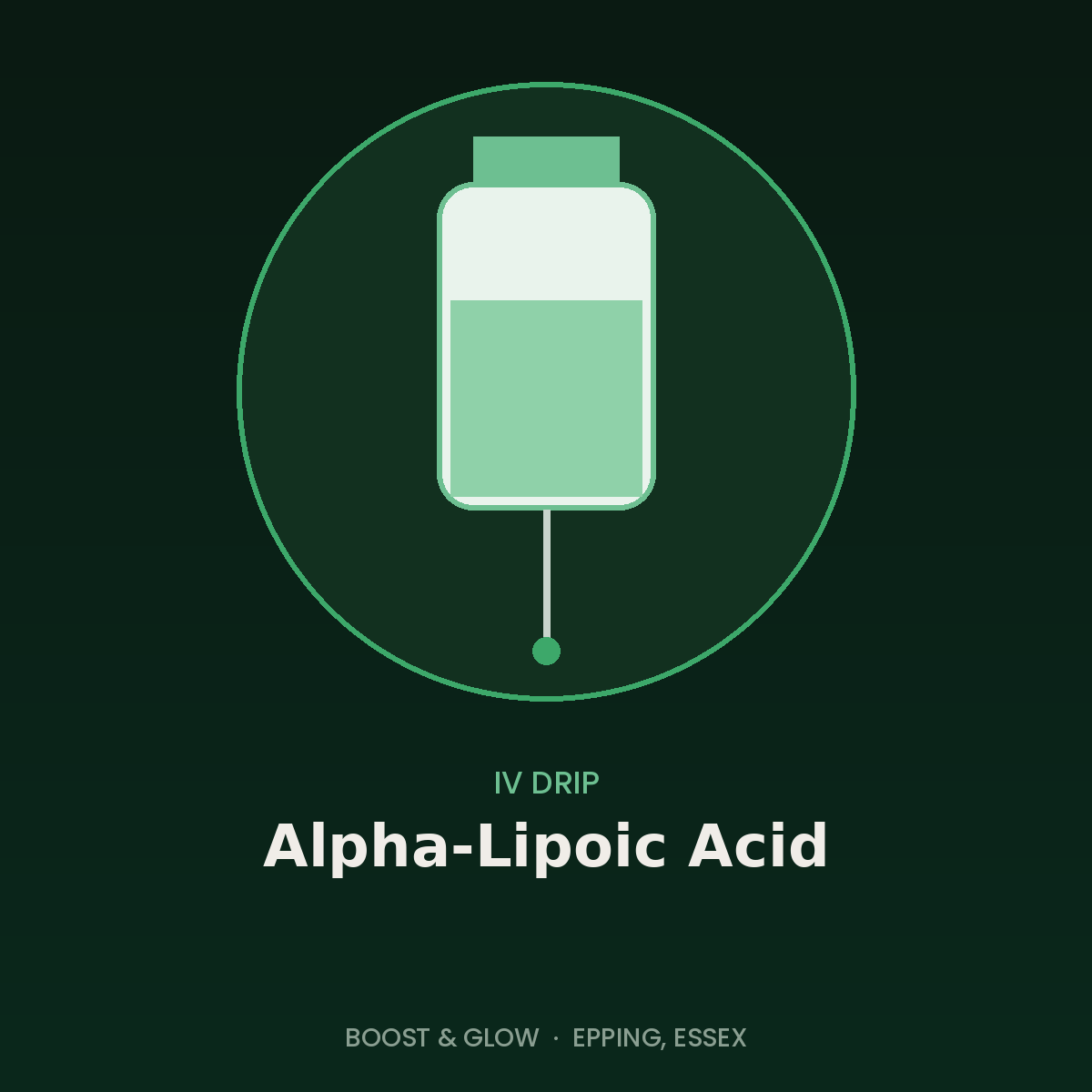 Alpha-Lipoic Acid IV drip in Epping, Essex by Boost & Glow