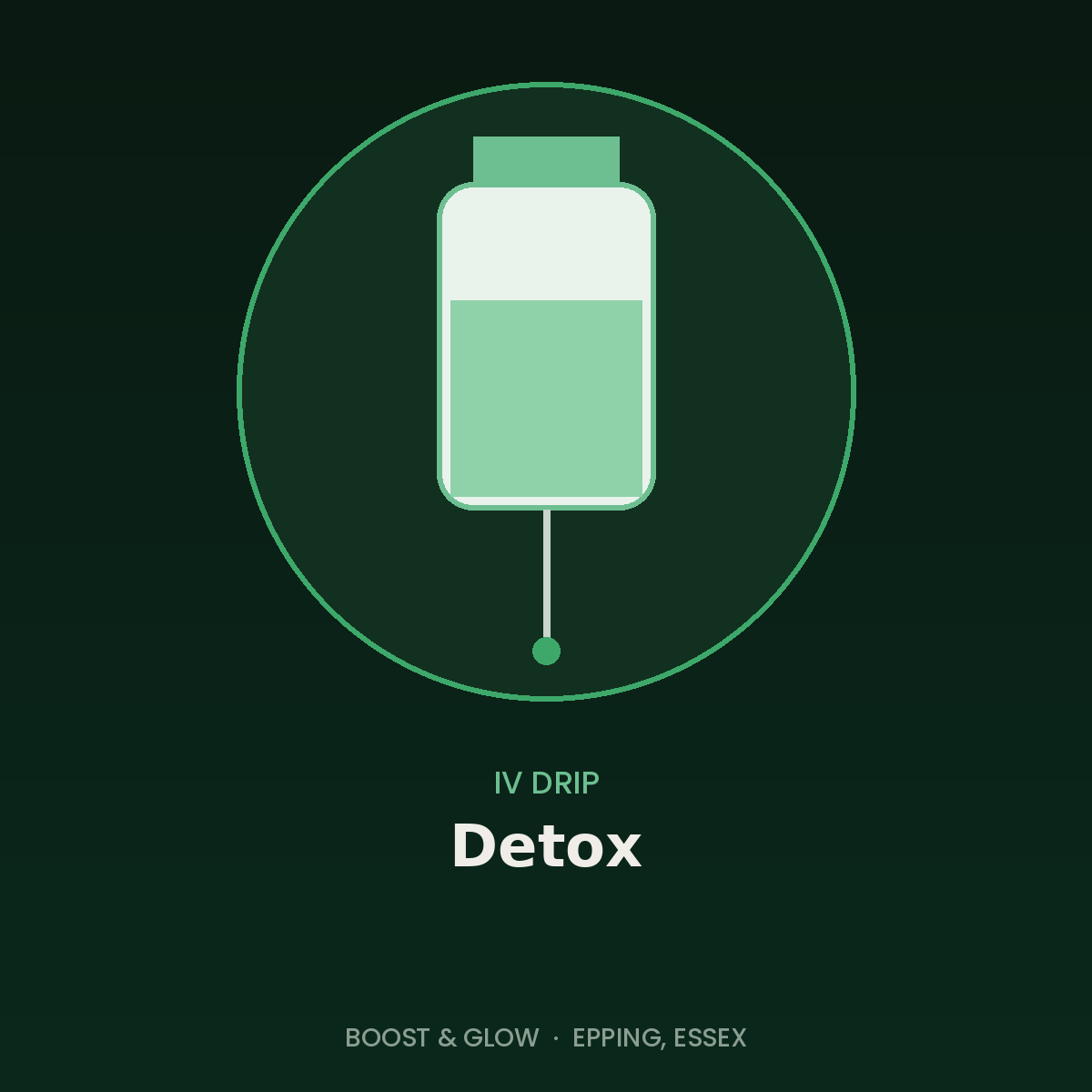 Detox IV drip in Epping, Essex by Boost & Glow