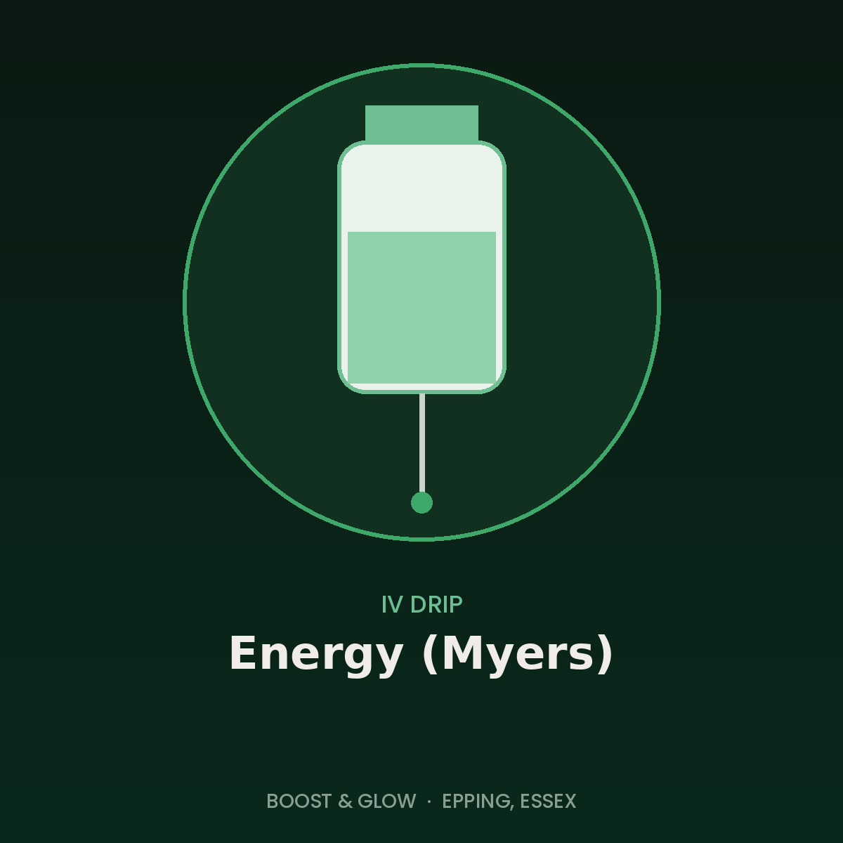 Energy (Myers) IV drip in Epping, Essex by Boost & Glow