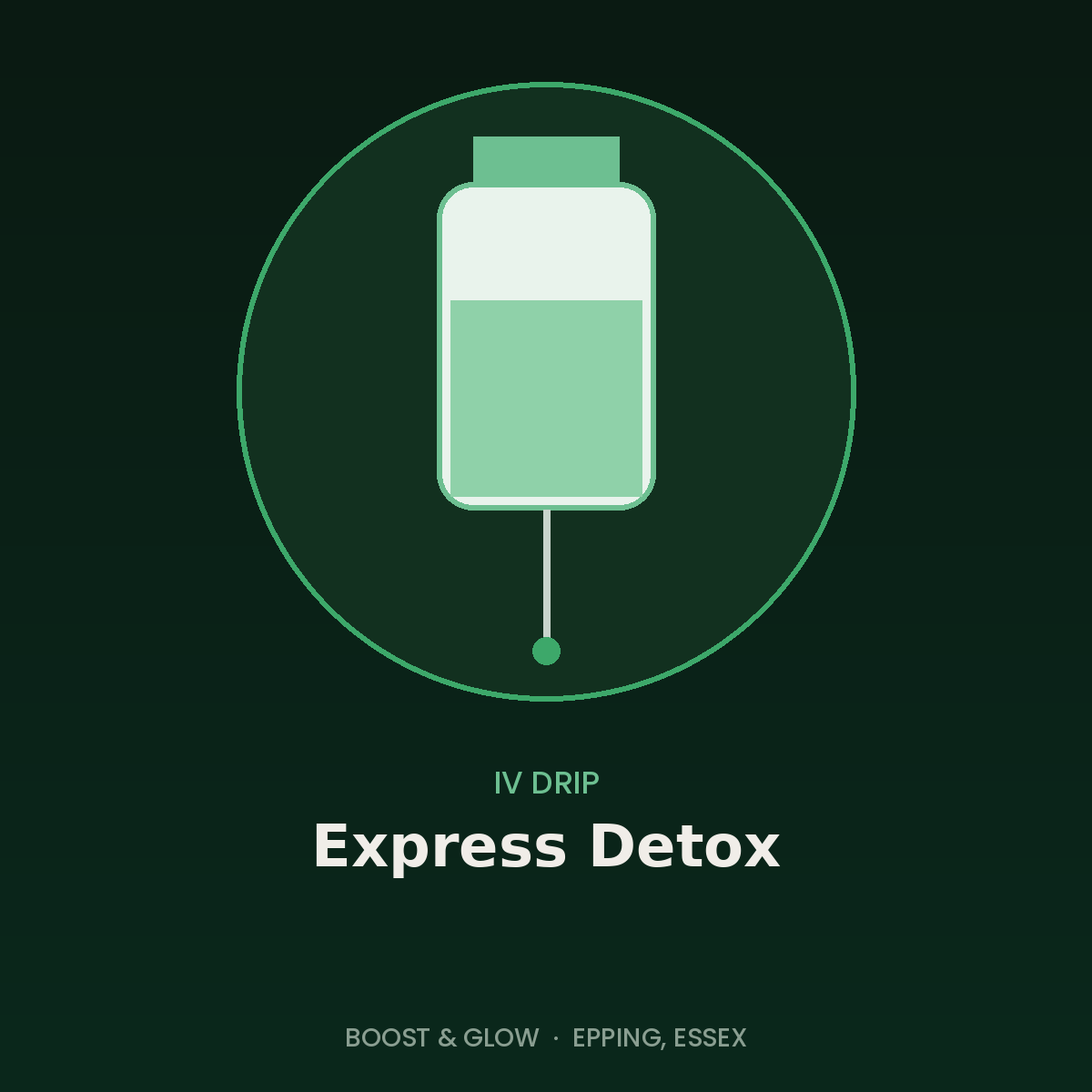 Express Detox IV drip in Epping, Essex by Boost & Glow