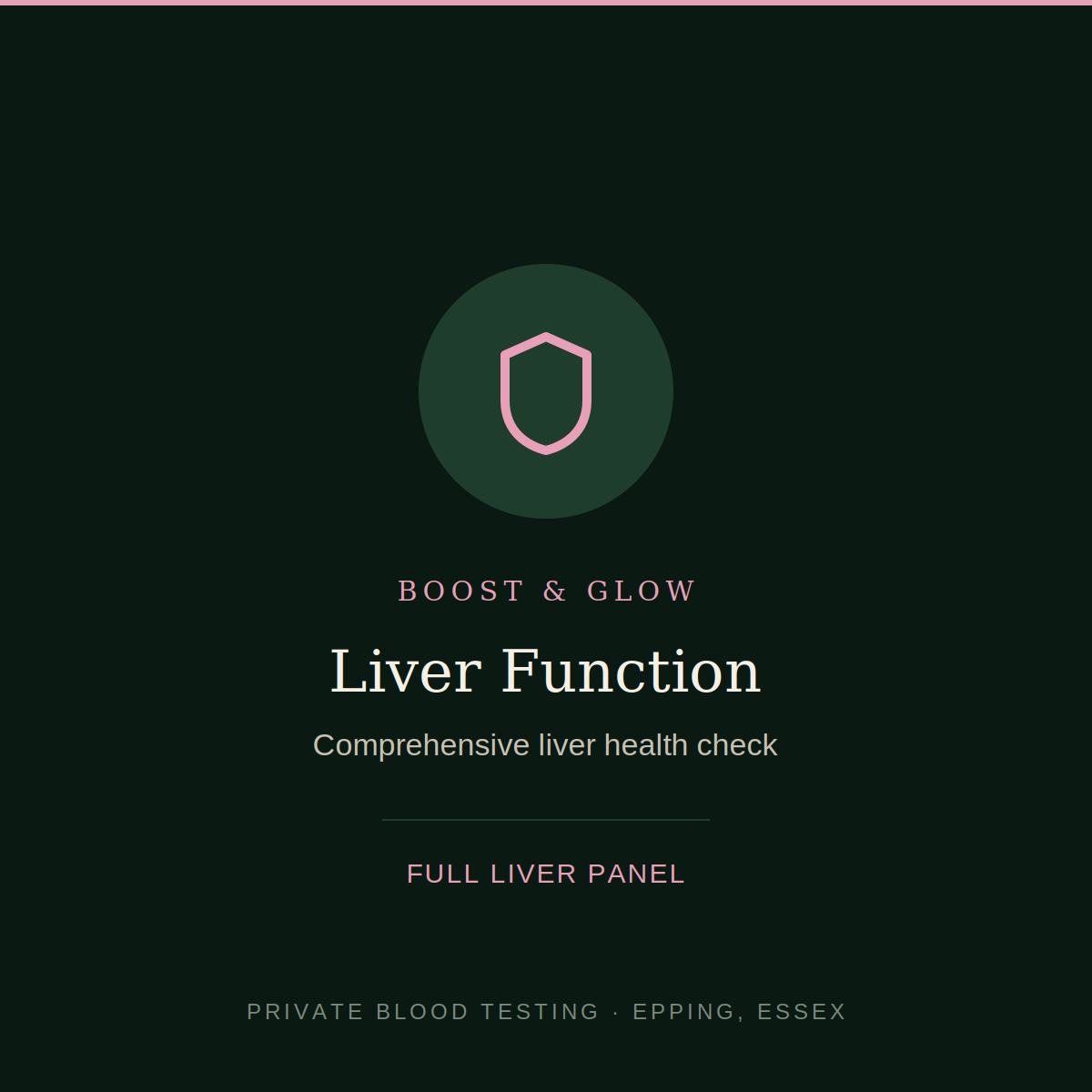 Liver function blood test — comprehensive liver health check, Boost & Glow Epping Essex