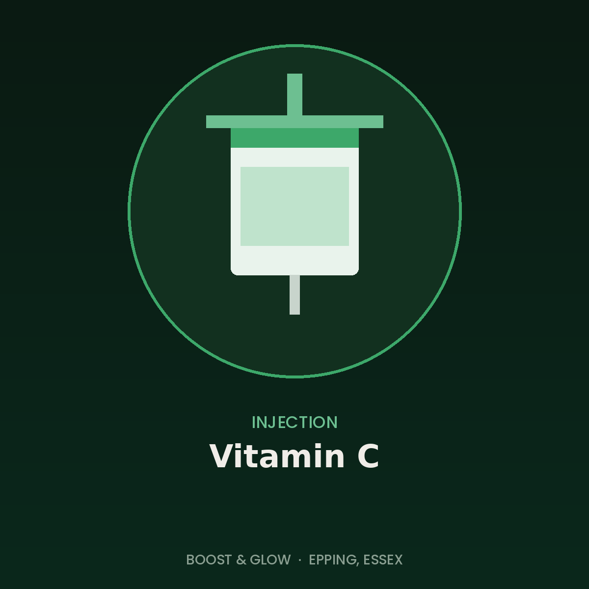 Vitamin C injection given in Epping, Essex by Boost & Glow