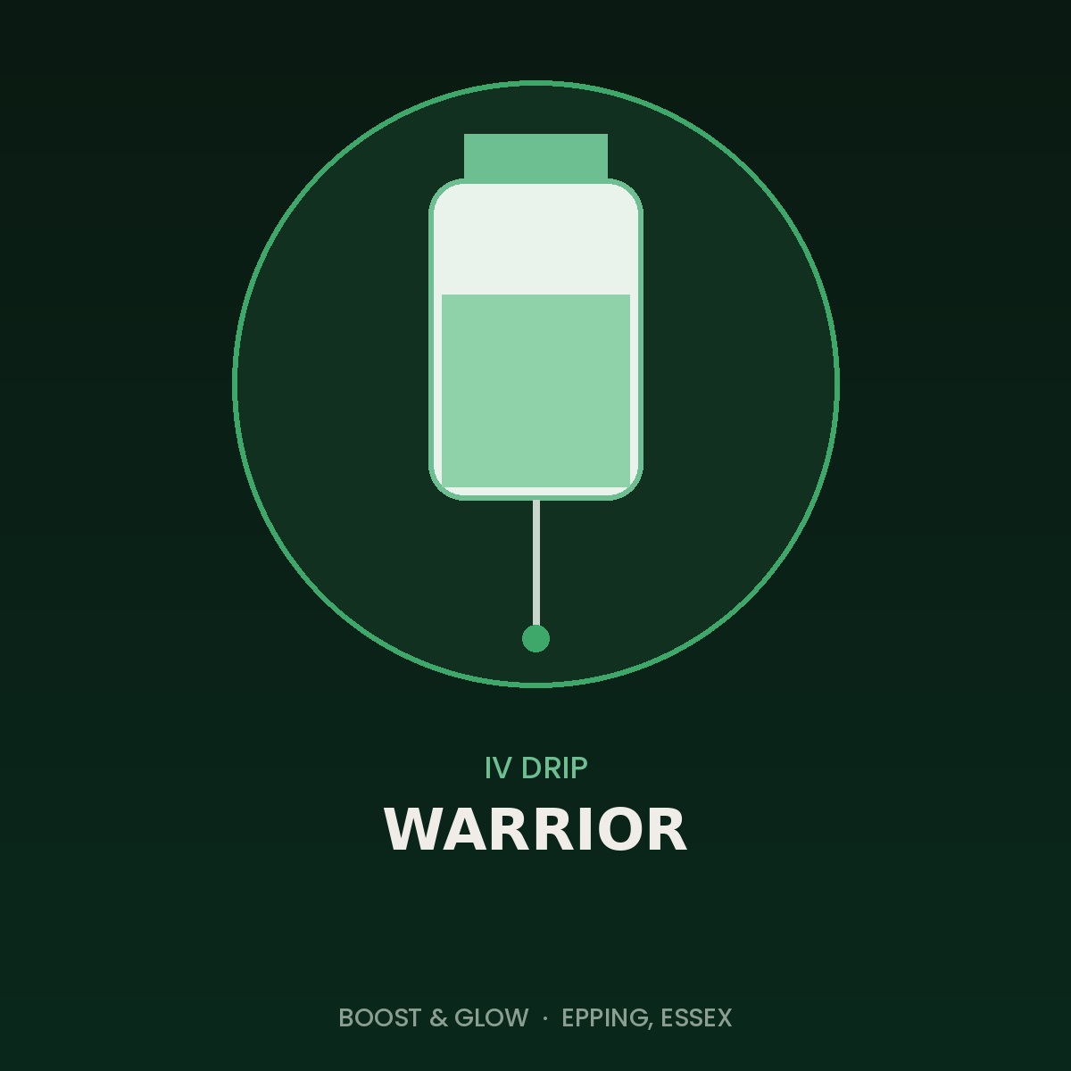 WARRIOR IV drip in Epping, Essex by Boost & Glow